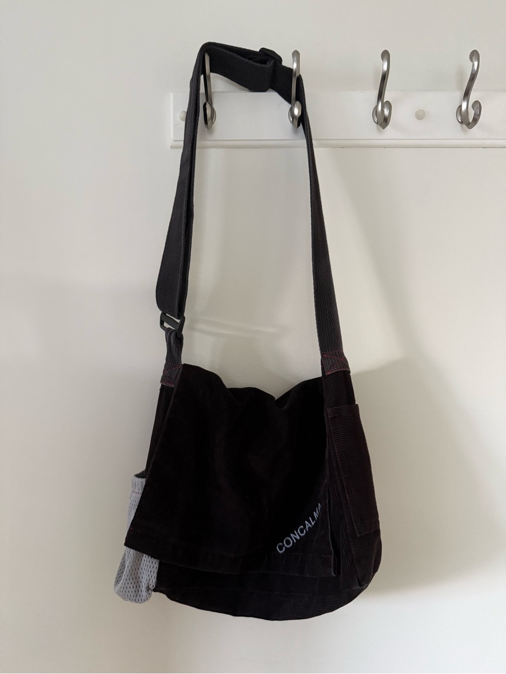 Concalma Black Corduroy Crossbody Bag
